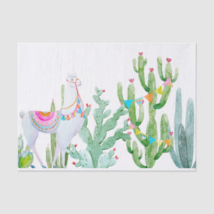 Weefselpapier Verpakking Boho Llama Bohemian Cacti Tissuepapier