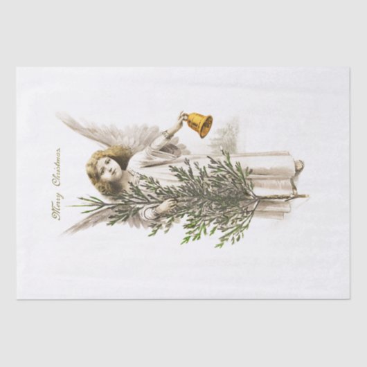 WEEFSELPAPIER : VINTAGE CHRISTMAS ANGEL TISSUEPAPIER (Voorkant)