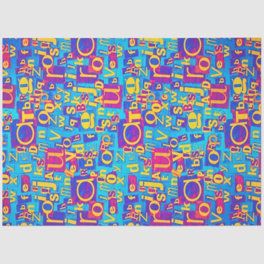 Weefselpapier voor alfabet tissuepapier (Voorkant)