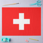 Weefselpapier voor de Zwitserse vlag (Zwitserland) Tissuepapier (Craft)