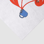 Weefselpapier voor en na koffiekersen tissuepapier (Detail)