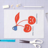 Weefselpapier voor en na koffiekersen tissuepapier (Craft)