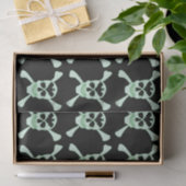 Weefselpapier voor groene schedel en kruisgraten tissuepapier (Geschenk)