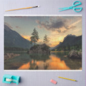 Weefselpapier voor het Sunset Mountains Lake Sunse Tissuepapier (Craft)
