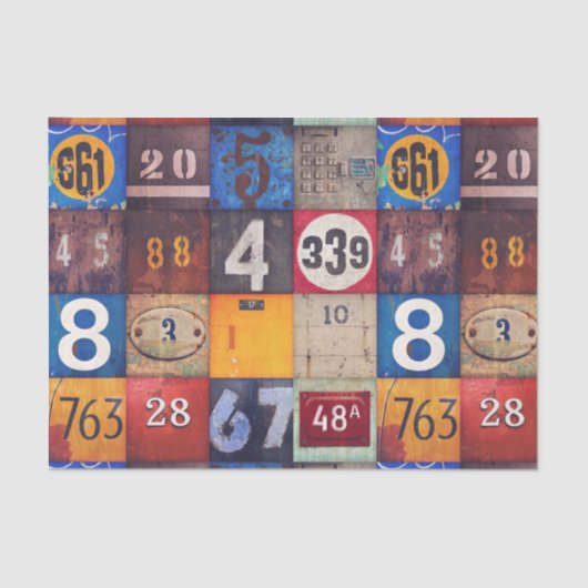 Weefselpapier voor industriële nummering of ontled tissuepapier (Voorkant)