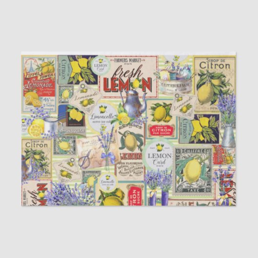 Weefselpapier voor leemons en lavender tissuepapier (Voorkant)