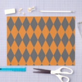Weefselpapier voor ORANJE EN GRIJS HARLEQUINE Tissuepapier (Craft)
