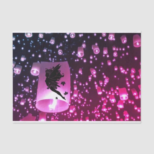 Weefselpapier voor Paarse lichtarmaturen Tissuepapier (Voorkant)