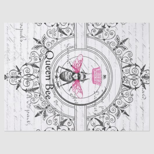 Weefselpapier voor roze koningin tissuepapier (Voorkant)