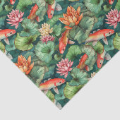 Weefselpapier voor waterverf Koi en Water Lilies Tissuepapier (Detail)