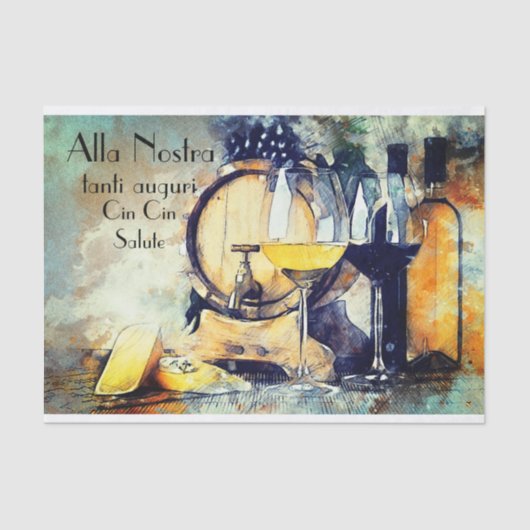 Weefselpapier voor wijn en kaas tissuepapier (Voorkant)