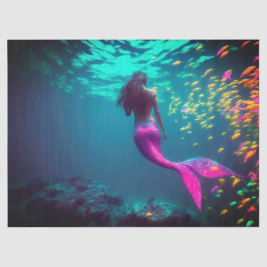 Weefselpapier voor Zeemeermin en vis Tissuepapier (Voorkant)