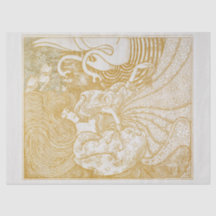 WEEFSELPAPIER : VROUW MET ZANEN : JAN TOOROP 1894