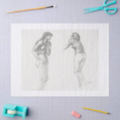 WEEFSELPAPIER : VROUW STUDIE : EDWARD BURNE JONES TISSUEPAPIER (Craft)