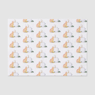 Weefselpapier Waterverf Herfst Woodland Pattern Tissuepapier