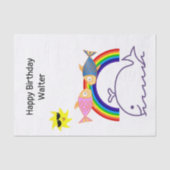 Weefselpapier Whale Sun Visregenboog Tissuepapier (Voorkant)