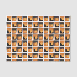 Weefselpapier - Whiskey Glass Gold en zwart Tissuepapier