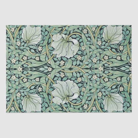 WEEFSELPAPIER : WILLIAM MORRIS : PIMPERNEL TISSUEPAPIER (Voorkant)