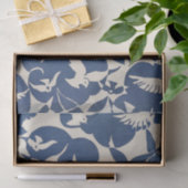 WEEFSELPAPIER : WIT + BLAUW : 1928 TISSUEPAPIER (Geschenk)