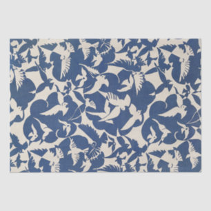 WEEFSELPAPIER : WIT + BLAUW : 1928 TISSUEPAPIER