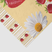 Weefselpapier Witte Daisy Strawberry Tissuepapier (Detail)