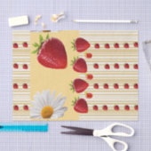 Weefselpapier Witte Daisy Strawberry Tissuepapier (Craft)