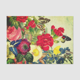 Weefselpapieren vlinders en -bloemen tissuepapier