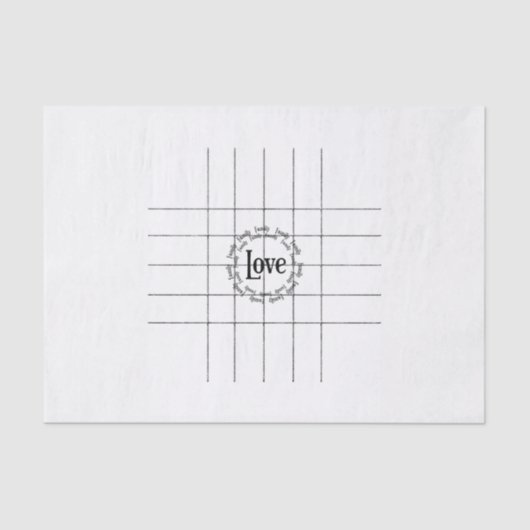 Weefselpapierliefde voor Valentijnsdag Tissuepapier (Voorkant)