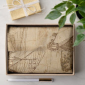 Weefselpapierontkoppeling -  kaart van de VS Tissuepapier (Geschenk)