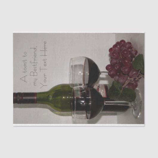 Weefselpapierset (2) Toast aan mijn beste vriend Tissuepapier (Voorkant)