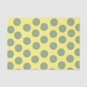 Weefselpapierstrips Groene cirkels geel Tissuepapier (Voorkant)