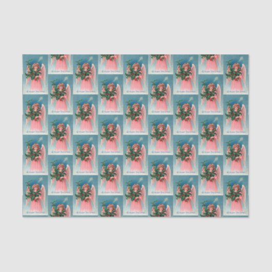 Weefsels van de  Pink Angel Holiday Tissuepapier (Voorkant)