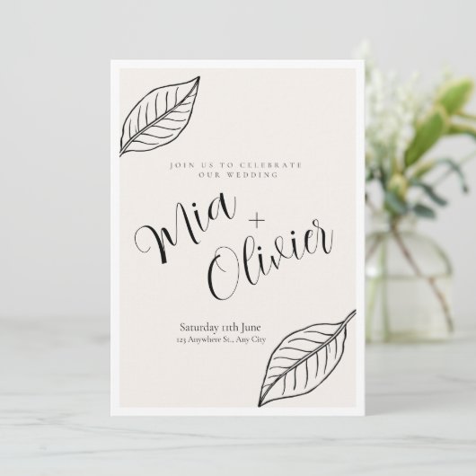 Weefuitnodiging Kaart (Staand voorkant)