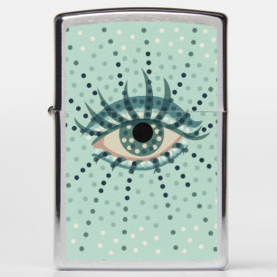 Weegblauw oog met Stippen Abstracte Psychedelische