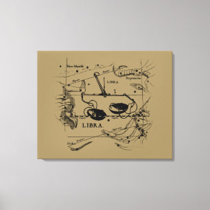  Weegconstellatie Hevelius Style Canvas Afdruk