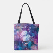 Weegdierentuin teken Cosmic Monogram naam Roze Bla Draagtas (Achterkant)