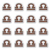 Weegdierentuin tekenen op Mahogany Style Print Sticker (Voorkant)