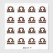 Weegdierentuin tekenen op Mahogany Style Print Sticker (Vel)