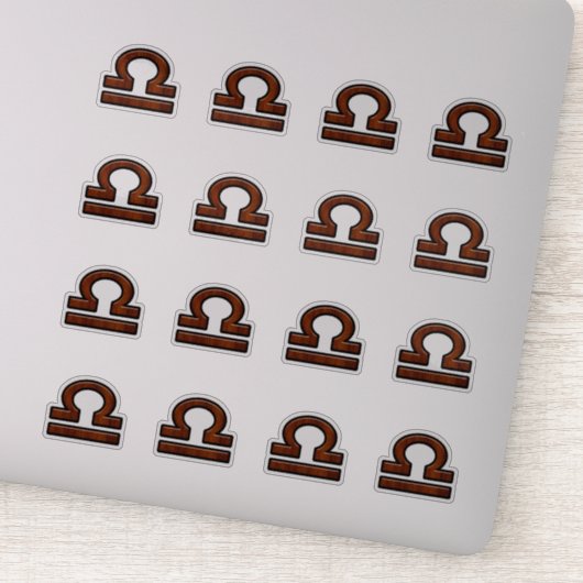 Weegdierentuin tekenen op Mahogany Style Print Sticker (Detail)
