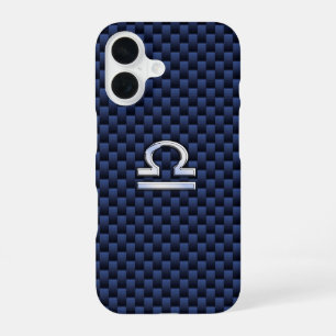 Weegdierentuin voor marineblauw koolstofvezel iPhone 16 hoesje
