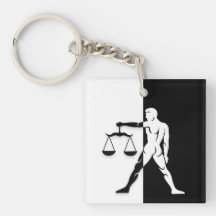Weegdierentuin, zwart-wit Sleutelhanger