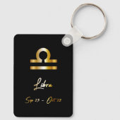 Weegdierentuin, zwart-witteken en goudSleutelhange Sleutelhanger (Achterkant)