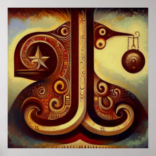 Weegschaal 10 poster