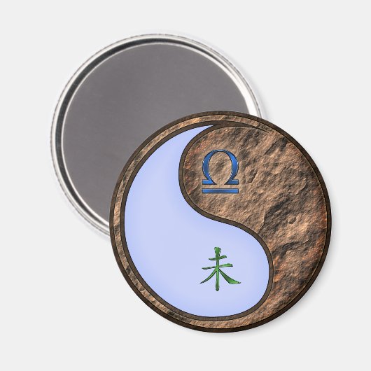 Weegschaal & Aard Geit Magneet (Voorkant / Achterkant)