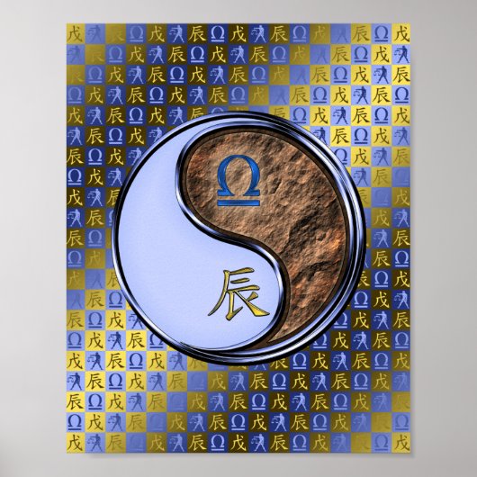 Weegschaal & Aarde Draak Poster (Voorkant)