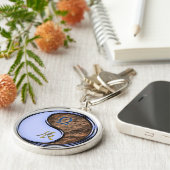 Weegschaal & Aarde Draak Sleutelhanger (Zijkant)