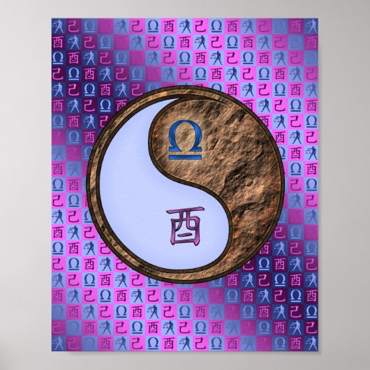 Weegschaal & Aarde Haan Poster (Voorkant)