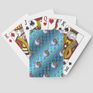 Weegschaal & Aarde Hond Pokerkaarten