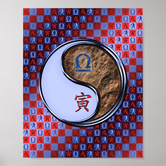 Weegschaal & Aarde Tijger Poster (Voorkant)