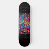 Weegschaal Astrologie Grafitti gepersonaliseerd Skateboard (Voorkant)